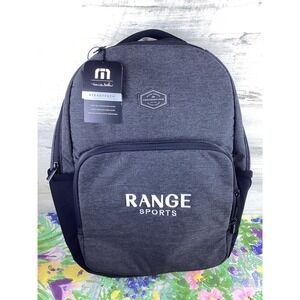 NWT Travis Mathew Steadypack Backpack Black Gray Multiple Pockets Range Sports